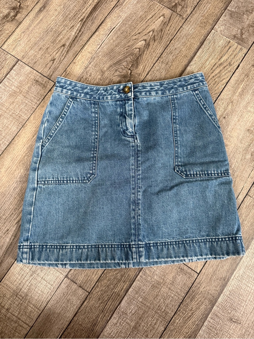 Boden Light Blue Denim Mini Skirt